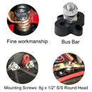 Single Heavy-Duty Terminal Studs Black M10 Bus Bar for Car / RV / Boat
