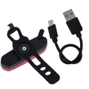 AQY-096 IPX4 Detachable USB Rechargeable Dual Color LED Bike Taillight (White & Red)