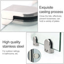 3 PCS 8-12mm Flat Bottom Matte Polished 201 Stainless Steel Fixed Clip Railing Glass Wood Layer Board Clamp Bracket