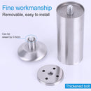 5 PCS Stainless Steel Wire Drawing Thickened Column Sofa Furniture Cabinet Foot, Height: 60mm