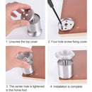 5 PCS Stainless Steel Wire Drawing Thickened Column Sofa Furniture Cabinet Foot, Height: 60mm