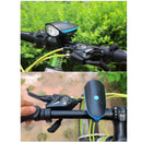 125 / 250LM 3 Modes USB Rechargeable LED Bright Light with Horn & Handlebar Mount(Blue)