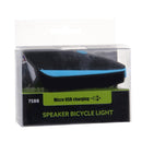 125 / 250LM 3 Modes USB Rechargeable LED Bright Light with Horn & Handlebar Mount(Blue)