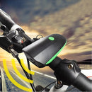 125 / 250LM 3 Modes USB Rechargeable LED Bright Light with Horn & Handlebar Mount(Blue)