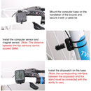 SUNDING 563C Bike Bicycle Waterproof Wireless LCD Screen Luminous Mileage Speedometer Odometer, English Version (Black)