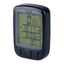SUNDING 563C Bike Bicycle Waterproof Wireless LCD Screen Luminous Mileage Speedometer Odometer, English Version (Black)