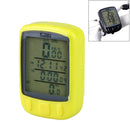 SUNDING 563C Bike Bicycle Waterproof Wireless LCD Screen Luminous Mileage Speedometer Odometer, English Version (Yellow)