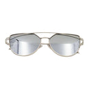Unisex Fashion Color Film UV400 Reflective Sunglasses (Silver + Mercury)