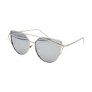 Unisex Fashion Color Film UV400 Reflective Sunglasses (Silver + Mercury)