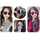 Unisex Fashion Color Film UV400 Reflective Sunglasses (Silver + Ice Blue)
