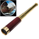 25x30 Portable Pirate Monocular Professional Vision Monocular Telescope with Leather Bag(Gold)