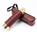25x30 Portable Pirate Monocular Professional Vision Monocular Telescope with Leather Bag(Gold)