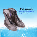 Fashion PVC Non-slip Waterproof Thick-soled Shoe Cover Size: L(White)