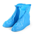 Fashion Children PVC Non-slip Waterproof Thick-soled Shoe Cover Size: L(Baby Blue)