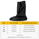High Tube Rainproof Snowproof Adult Shoe Cover Size: XL(Black)