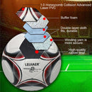 LEIJIAER 4401 No. 4 Double-layer Explosion-proof Wear-resistant Football for Children(Yellow)