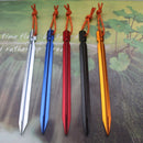 5 PCS Aluminium Alloy Tent Peg Nail Outdoor Traveling Tent Accessories with Rope, Length: 18cm(Blue)