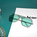 OF7209 HD Polarized UV Protection Two-color Pilot-style Square Frame Sunglasses(Mint Green)