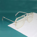 8865 HD Polarized UV Protection Color Pilot-style Frameless Sunglasses (Transparent Frame Transparent)