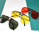 8865 HD Polarized UV Protection Color Pilot-style Frameless Sunglasses (Black Frame Red)