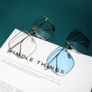 7294 UV Protection Radiation Protection Macarons Square Frame Sunglasses (Sky Blue)