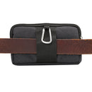 Sports Denim Universal Phone Bag Waist Bag for 5.5~6.3 inch Smartphones, Size: L (Black)