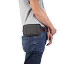Sports Denim Universal Phone Bag Waist Bag for 5.5~6.3 inch Smartphones, Size: L (Black)