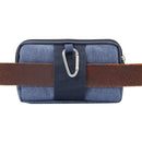 Sports Denim Universal Phone Bag Waist Bag for 6.4~6.5 inch Smartphones, Size: XL (Blue)