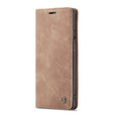 CaseMe-013 Multifunctional Retro Frosted Horizontal Flip Leather Case for OnePlus 7 Pro, with Card Slot & Holder & Zipper Wallet & Photo Frame(Brown)
