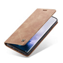 CaseMe-013 Multifunctional Retro Frosted Horizontal Flip Leather Case for OnePlus 7 Pro, with Card Slot & Holder & Zipper Wallet & Photo Frame(Brown)