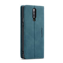 CaseMe-013 Multifunctional Retro Frosted Horizontal Flip Leather Case for OnePlus 7 Pro, with Card Slot & Holder & Zipper Wallet & Photo Frame(Blue)
