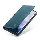 CaseMe-013 Multifunctional Retro Frosted Horizontal Flip Leather Case for OnePlus 7 Pro, with Card Slot & Holder & Zipper Wallet & Photo Frame(Blue)
