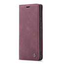 CaseMe-013 Multifunctional Retro Frosted Horizontal Flip Leather Case for OnePlus 7 Pro, with Card Slot & Holder & Zipper Wallet & Photo Frame(Wine Red)