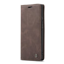 CaseMe-013 Multifunctional Retro Frosted Horizontal Flip Leather Case for OnePlus 7 Pro, with Card Slot & Holder & Zipper Wallet & Photo Frame(Coffee)