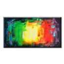 Oil Painting Abstract Composition in Red Yellow and Green Oil Picture Home Decor