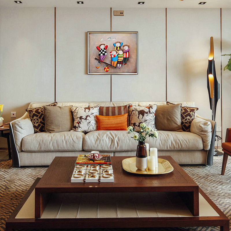 1 x Children's Drawings Printing Oil Painting Frameless Simple Atmosphere