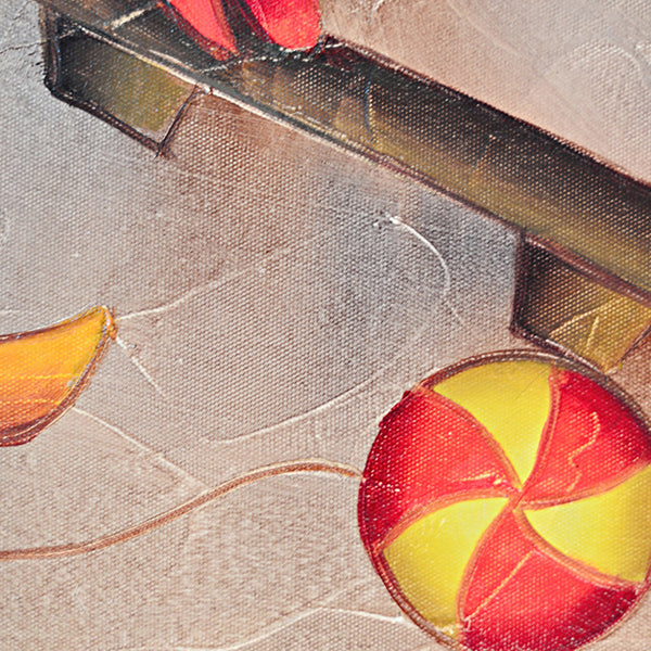 1 x Children's Drawings Printing Oil Painting Frameless Simple Atmosphere