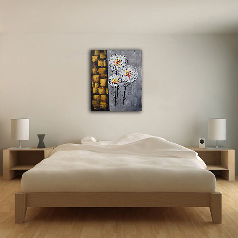 1 x Abstract  Mixed Color Printing Oil Painting Frameless Simple Atmosphere