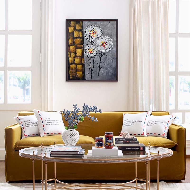 1 x Abstract  Mixed Color Printing Oil Painting Frameless Simple Atmosphere