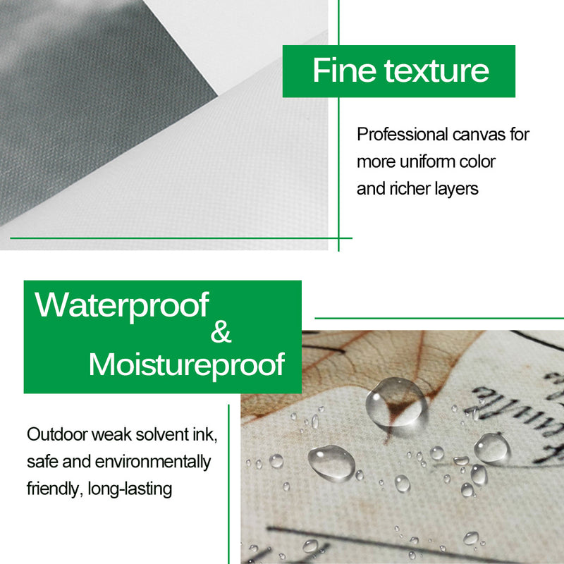 1 x Black and White Deer Head Printing Oil Painting Frameless Simple Atmosphere