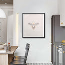 1Pc Black and White Bull Head Printing Oil Painting Frameless Simple Atmosphere