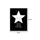 1x Black and White Stars Printing Oil Painting Home Decration Hot