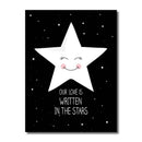 1x Black and White Stars Printing Oil Painting Home Decration Hot