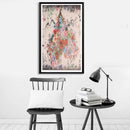 1Pc Love Colorful Flowers Printing Oil Painting Frameless Simple Atmosphere