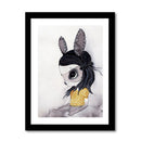 1x Rabbit Ear Hoop Girl Printing Oil Painting Frameless Simple Atmosphere