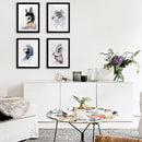 1x Rabbit Ear Hoop Girl Printing Oil Painting Frameless Simple Atmosphere