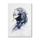 1 Pcs Long Hair Girl Printing Oil Painting Frameless Fashion