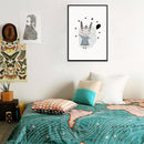 1Pc Have Black Stars Cartoon Printing Oil Painting Frameless Simple Atmosphere