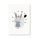 1Pc Have Black Stars Cartoon Printing Oil Painting Frameless Simple Atmosphere