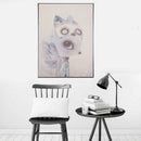 1x Clothed Winged Rabbit Printing Oil Painting Home Decration Hot